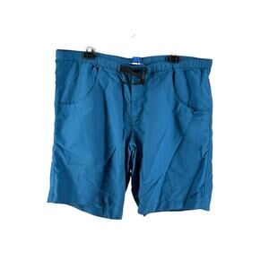 KAVU Men's Deep Water Blue Big Eddy Belted Shorts Size XL